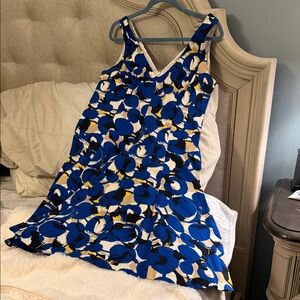 Nine West Blue and Yellow Dress